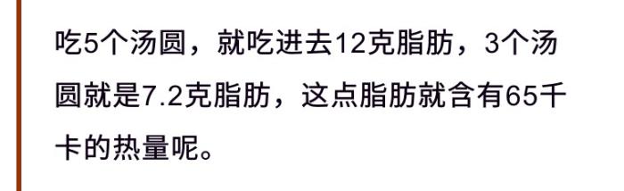 湯圓營養成分示意