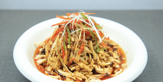 涼拌雞絲完成品